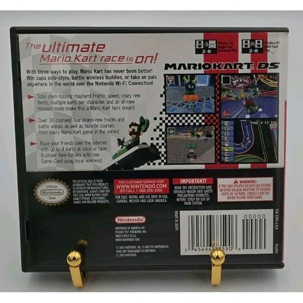 Mario Kart DS Nintendo DS Case and Manual Only NO GAME NTR-P-AMCE Authentic